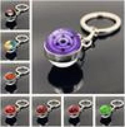 Sharingan Keychain charmes chaîne pour pantalon Womans Key Chain Men Cartoon Pendant Ring Girls Girls Holder Bijoux Llaveros J03066719795