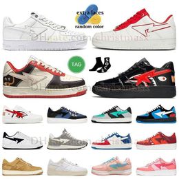 Shark Noir Authentique SK8 Casual Chaussures Sta Blanc Rouge College Dropout Triple Blanc Hommes Femmes Sneaker ABC Camo Blanc Bleu Camo Combo Noir Schuhe Baskets De Plein Air