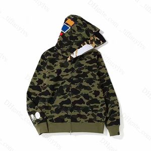 Shark Designer Mens Hoodie Style Womensports Style ACKETS Zipper Sweat à capuche Camouflage Print Sweats pour mâle 155