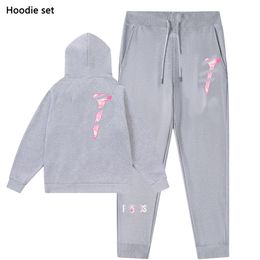 Shark Designer Heren Hoodie Ritsjack Lange Mouw Dames Trainingspak Hoodie En Broek Mouw Camouflage Vrouwelijke Sport Training Fleece Training Merkbroek