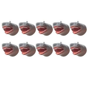 Ensemble de marionnettes à doigt de requin, accessoires de théâtre, spectacle d'animaux, jouets nouveauté, cadeaux bizarres, 10 pièces, 240126