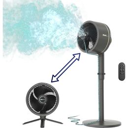 Shark Flexbreeze voetstuk tafelblad binnen/buitenventilator met afstandsbediening, snoer/draadloze werking en instacool -mistbevestiging - rustig, krachtig, draagbaar