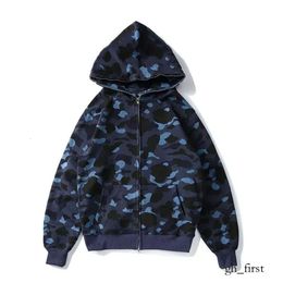 Shark Hoodie Heren Hoodie Volledige Zip Up Shark Hoodies voor Vrouw Ontwerper Camouflage Bapes Jas Hoody Capuchon Sweatshirt Man Dames Warm Lang 4