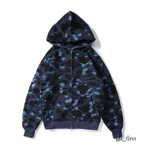 Shark Hoodie Mens Sweat à capuche Full Zip Up Shark Sweats à capuche pour femme Designer Camouflage Bapes Veste à capuche Sweat à capuche Homme Femme Chaud Long 4