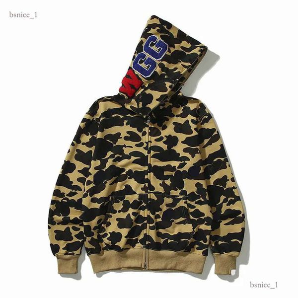 Sudaderas con capucha de tiburón para mujer para hombre Camo Shark Sudadera con capucha con cremallera completa Moda Hombres Deisigners Sudadera con capucha Estilista Tiburones de dibujos animados Impresión Sudaderas con capucha Chaqueta Hombre Sudaderas Tamaño M-3XL 539