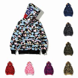 Shark Hoodies autres couleurs Hommes Femmes Mode Hommes Designers Sweat à capuche Styliste Cartoon Sharks Impression Hoodies Veste Homme Casual Sweats Taille M-3XL