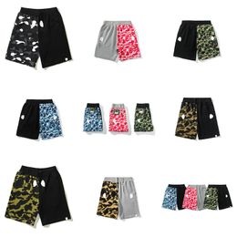 Shark Mens Designer Splicing Style Shorts Summer Fashion Beach Pants Man Woman Hoogwaardige Streetwear Pink Blue Pants Grootte M-XXL