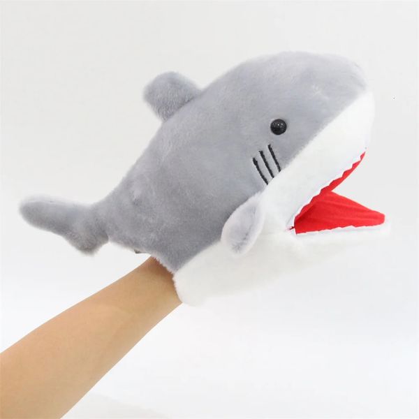 Requin en peluche marionnette poupée réaliste océan tueur peluche animal doux enfants maternelle jouet éducatif pour enfants garçons cadeau 240328