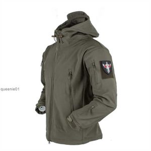 Veste tactique à coque souple en peau de requin pour hommes, polaire militaire imperméable, manteaux coupe-vent à capuche pour Combat et chasse