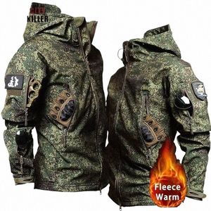 Shark Skin Soft Shell Tactische Militaire Jas Mannen Meerdere Zakken Winddicht Waterdicht Kapmantels Mannelijke Combat Bomber Jassen b4Ko #