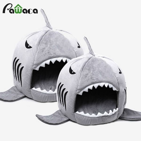 Shark chaud intérieur chien chat animal de compagnie canapé-lit chiot maison tapis SM taille pour cama de para cachorro Y200330