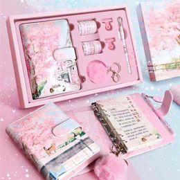 Sharkbang Kersenbloesems Sakura 80 Vellen A6 Losbladige Notebook Tijdschriften Agenda Planner Gift Set Kawaii Kogels Briefpapier 21110312C