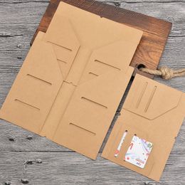 SHARKBANG Kraft Bolsa de almacenamiento de papel TN Recarga de pasaporte Sheets Tickets Tarquets Tarjetas de bolsillo Páginas de bolsillo Proveedores