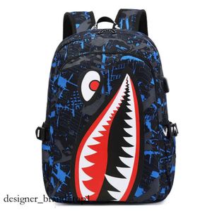 Sharks Designer Spraygrounds Backpack Nouveau sac d'école pour enfants spécialisé Sac élève Shark Impression personnalisée grande capacité Lightweight Casual Mindicist Sac 2E