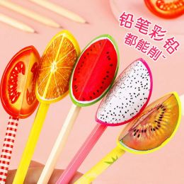 Slanners 10 PCS Cartoon briefpapier creatief potloodslijper fruitvorm kerstkantoor benodigdheden kawaii school accessoires handmatig gereedschap gereedschap