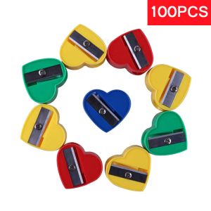 Shargers 100pcs / lot mini tailleur de crayon en forme de coeur coloculaire standard de crayon standard machine à école étudiante papeterie en gros de la papeterie