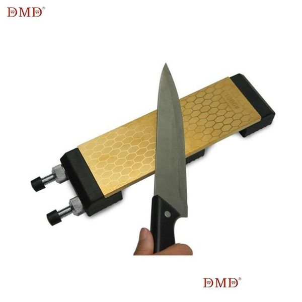 Sharpeners DMD Diamond Double face 400 et 1000 grains Pierre d'affûtage de couteau avec taille 200x70x8mm