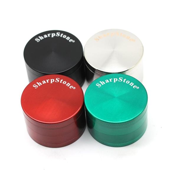 Sharpstone Grinders 4 couches Tabacco fumer herbe broyeur en métal 40mm 50mm 55mm 63mm concasseurs en alliage de zinc vaporisateur à base de plantes sèches ECig8733859