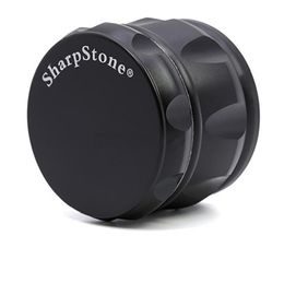 Sharpstone Grinders accesorios para fumar 63MM 4 CAPAS Nuevo estilo Cóncavo Hierba Grinder Diámetro Aleación de zinc Forma de diamante Chaflán lateral