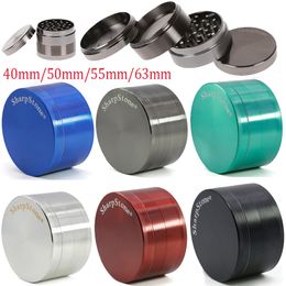 Sharpstone kruidenmolen roken accessoires 4 lagen tabakslijsten 40 mm 50 mm 55 mm 63 mm diameter sigaretten kits zink metalen droge kruidenbrekker