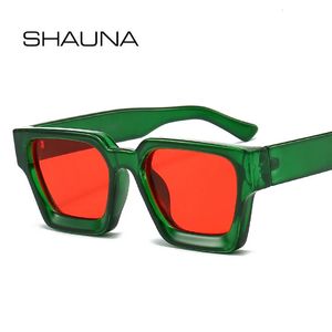 Shauna Ins Women Square Sunglasses Retro Men Tinded Shades UV400 240425
