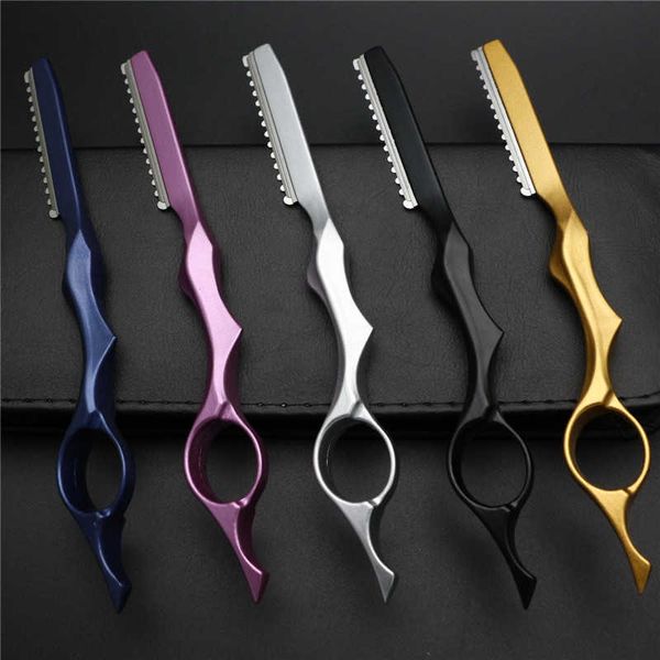 Afeitadora de acero inoxidable, afeitadora profesional afilada para peluquero, cuchilla para cortar el cabello, cuchillo para adelgazar, afeitadoras manuales para Barba, cuchillas de peluquería