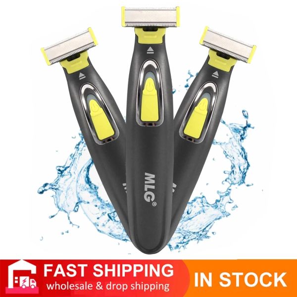 Shavers 2023 Nouveau MLG Washable Rechargeable Electric Shaver Beard Razor Body Trimm Men Rasage de la machine à cheveux