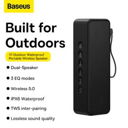Shavers BaseU's V1 Bluetooth -luidsprekers Audifonos Music Box Subwoofer Douche draagbare waterdichte conferentie Home Decor radio's