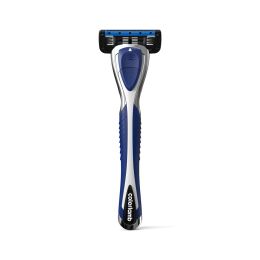 Shavers Colorlamb Blue Silver Men Razor for Shaving Man Barber Tool Manual Manual Shaver con cartucho de 5 cuchillas de capa