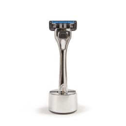 Shavers Colorlamb Metal Manual Razor for Men Hollowed Hollowed Barber Shaver Chrome Placing Razor avec 5 lames Cartridge Sett