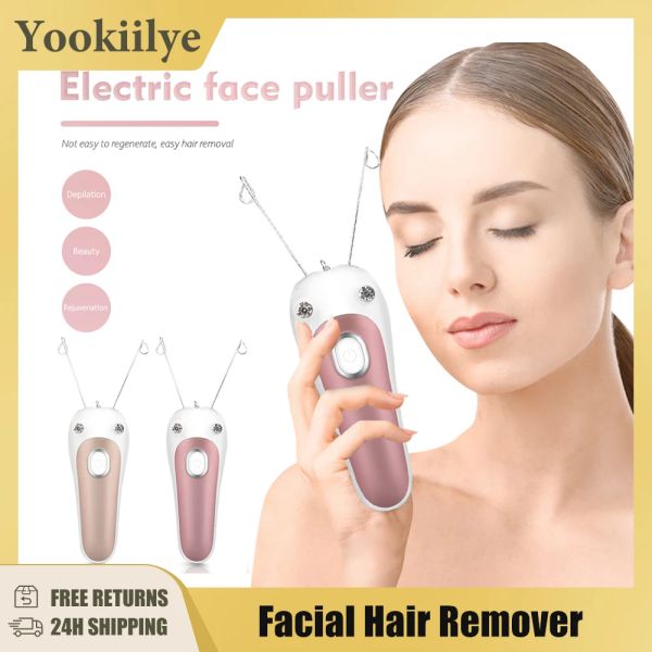 Shavers Electric Facial Hair Remover Female Corps Face Coton Fil Coton Tile d'épilateur Shaver Mini Machine de beauté Épilation de cheveux