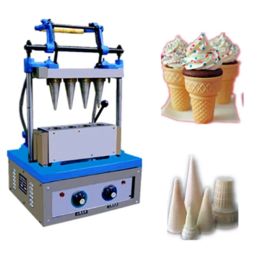 Shavers Electric Ice Cream Cone Making Machine Kegelverwerkingsmachine Kegelvorming Machine CFR per zee Vier een pizza