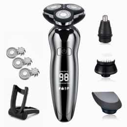 Shavers Electric Razor Electric Shaver Hair Snaving Shaving Machine voor mannen Clipper Beard Trimmer Rotary Shaver 100% Water Proof