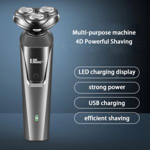 Shavers Electric Razor Shaver 4D drijvende scheermachine USB oplaadbare baard Trimmer multifunctionele trimmer voor mannen haarsnijder