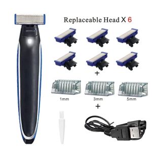 Shavers Electric Shaver Flex Razor Head 3 In 1 scheerbare Washable Trimmer Edage Comfy Clean For Men