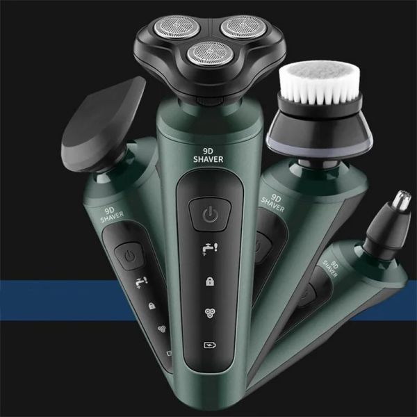 Shavers Electric rasoir pour les hommes intelligents rasage de barbe sec et intelligente rasage rasoir rasoir électrique Remover Trimmer USB rechargeable