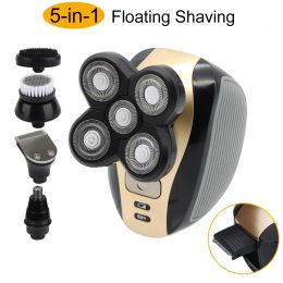 Shavers Electric Shaver For Men Rechargeable Bald Shaving Wet Dry Head Electric Razor Beard Hair Trimmer Machine 5in1 Grooming Kits