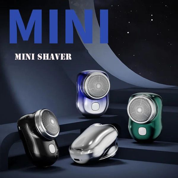 Rasoirs Rasoirs électriques Mini rasoir électrique 6 lames Machine à raser pour hommes tondeuse à barbe rechargeable USB rasage de voyage rasoir électrique