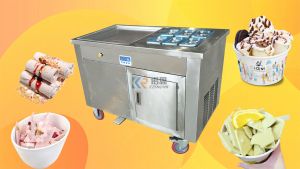 Shavers Electric Thailand Roled Fried Ice Cream Machine Roestvrij staal Fry Fry Ice Cream Roll Making Machine Hot Sale