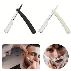 Shavers High Quality traditionnelle Razor en acier inoxydable manuel du côté rasant droit de rasoir barbe et épilateur du visage épilateur coiffeur