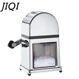 Shavers Jiqi roestvrij staalhandleiding IJsbreker Mini Ice Shaver Chopper Manual Sneeuwkegel Smoothie Maker IJsblokken Breaking Slush Machine