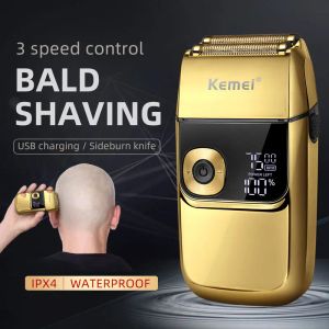 Shavers Kemei Electric Foil Shavers pour hommes tous métal