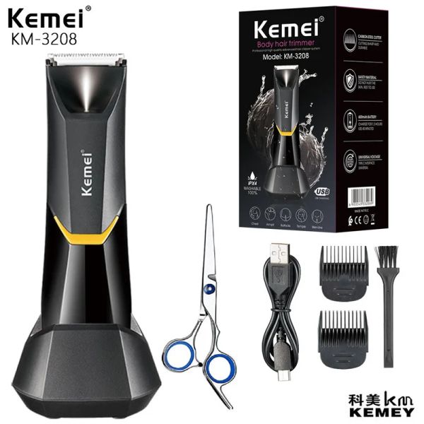 Shavers Kemei KM3208 USB CORMA CERÁMICO CERÁMICO GURO GRUISO Men Electric Electric Shaver A Musthave para hombres sexys y coquetisos