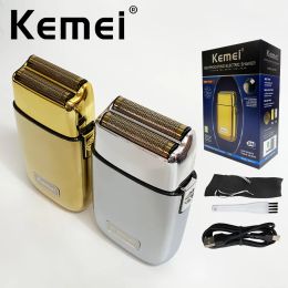 Shavers Kemei KMTX1 Rasage électrique en métal complet pour les hommes barbe Razor Razor Bald Raser la machine à finition de finition de finition rechargeable