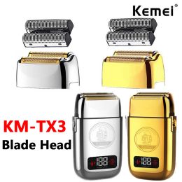 Shavers Kemei Professional Remplacement Foil and Cutter Blades Set adapté à Kemei TX3 Shaver Original Electric Shavers Blades