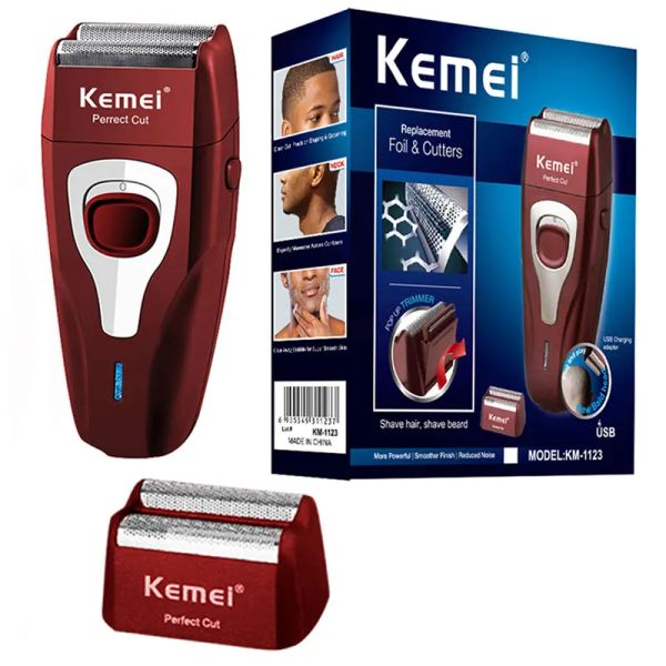 Shavers Kemei Rasoir électrique rasoir électrique rechargeable Rasoir électrique pour hommes à tête chauve Machine à rasage