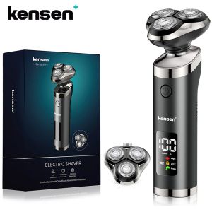 Shavers Kensen Electric Beard Shaver Razor for Men IPX6 Affichage numérique imperméable IPIP