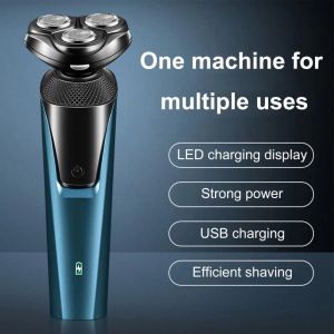 Shauvers LK8806 Razor électrique Trimage de barbe électrique puissant long standby temps lavable USB Doublering Cutter Electric Foil Shaver