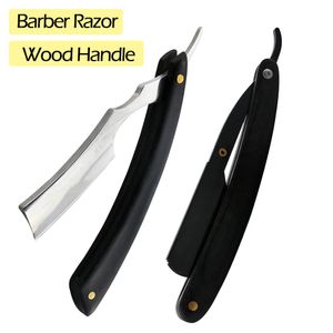 Afeitadoras manuales de seguridad, maquinilla de afeitar, corte de pelo, herramientas de peluquero, cuchillo de afeitar para hombres, cara, cuerpo, maquinilla de afeitar, cuchilla reemplazable de madera