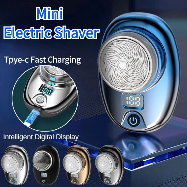 Shavers hommes mini rasoir électrique voyage usb charge rasoir lavable portable portable sans cordon mondement sans cordon face rasoir barbe